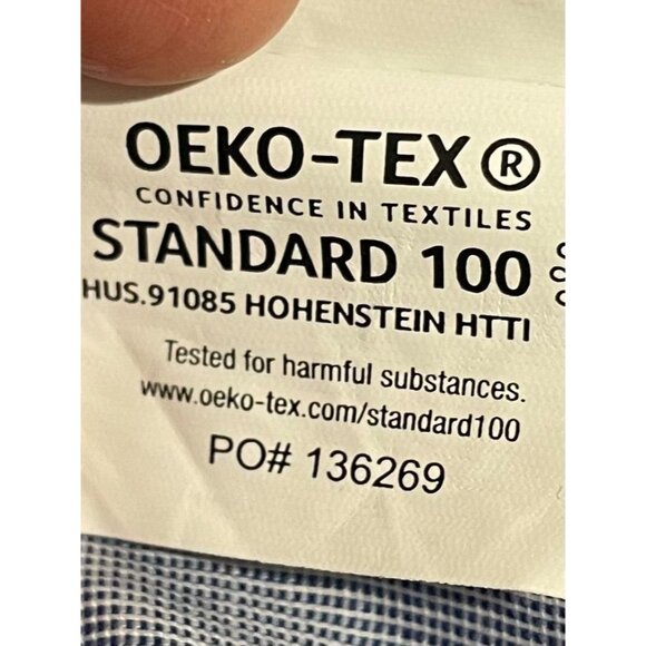 Tommy Hilfiger Mens XL Blue Regular Fit Stretch Button-Down Shirt 17-17.5 34/35 - Picture 8 of 12